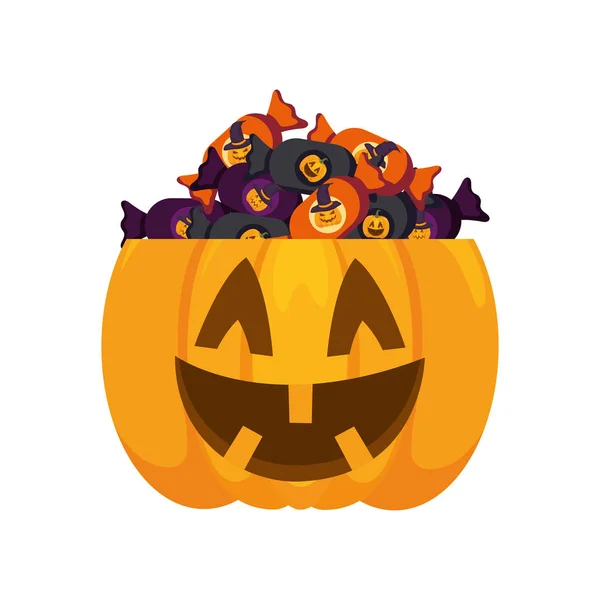 Diseño de calabaza de Halloween — Vector de stock