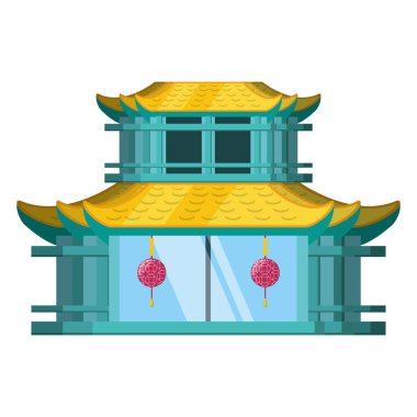 Çin izole simge geleneksel mimari