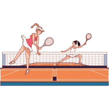 kadın mahkemede tenis pratik