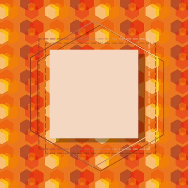 Cadre carré élégant modèle d'étiquette — Image vectorielle