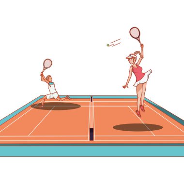 birkaç mahkeme tenis pratiği