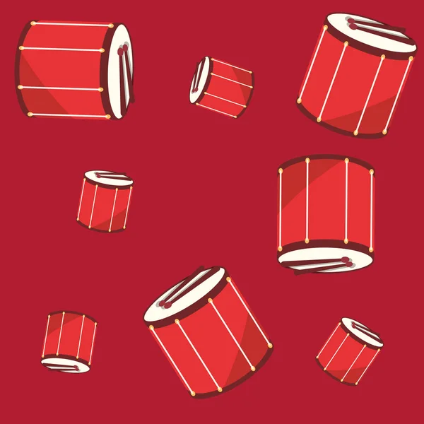 Барабани музичний інструмент дизайн фону — стоковий вектор
