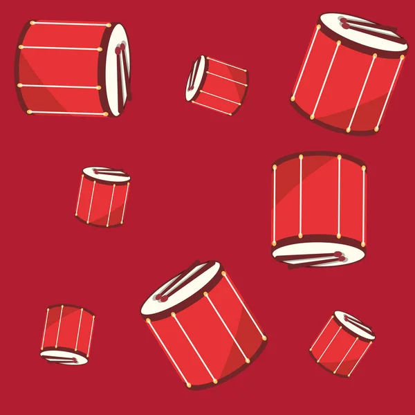 Bateria instrumento musical fundo design — Vetor de Stock