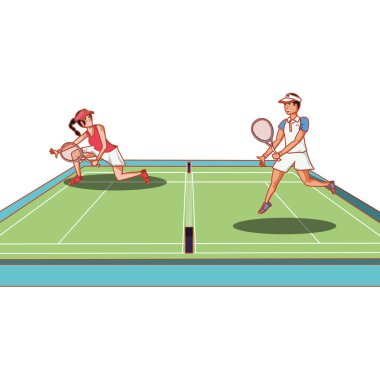 birkaç mahkeme tenis pratiği