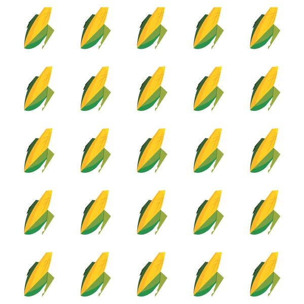 Kukuřice z farmy zanechává sklizeň potravin — Stockový vektor