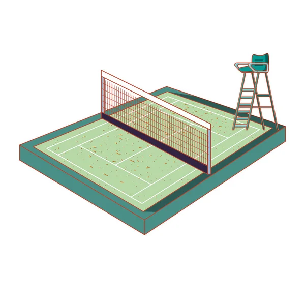 Tenis deporte icono de la pista — Archivo Imágenes Vectoriales