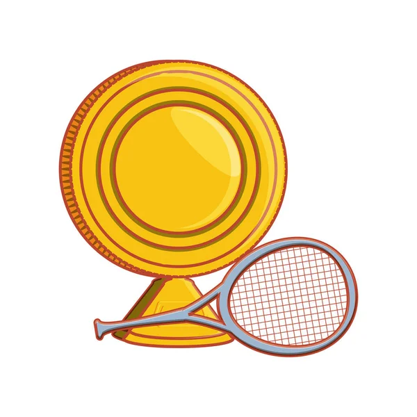 ラケットテニスのトロフィーカップ — ストックベクタ