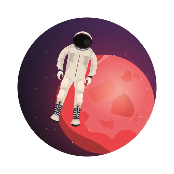 Astronot astronomi boşluk — Stok Vektör