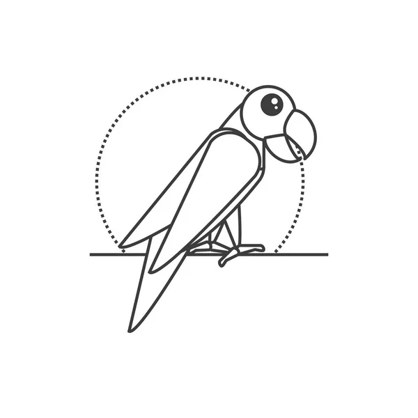 Папуга птахів ізольовані значок — стоковий вектор