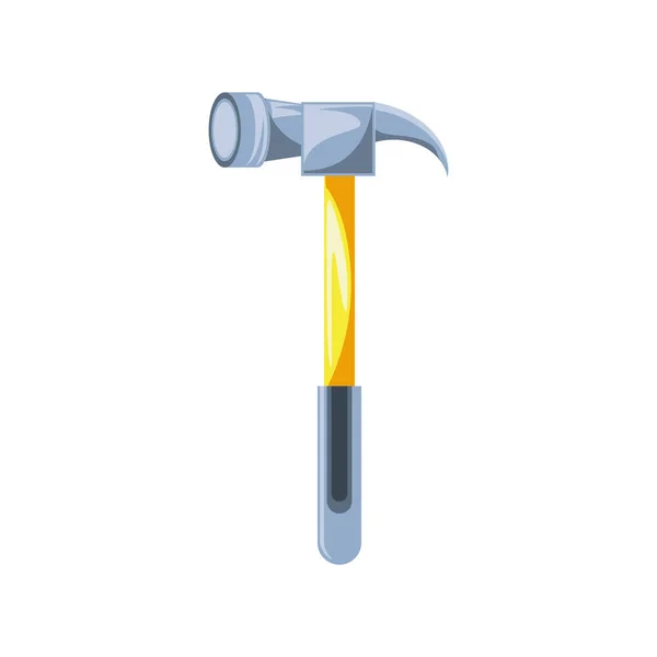 Geïsoleerde gereedschappictogram hamer — Stockvector
