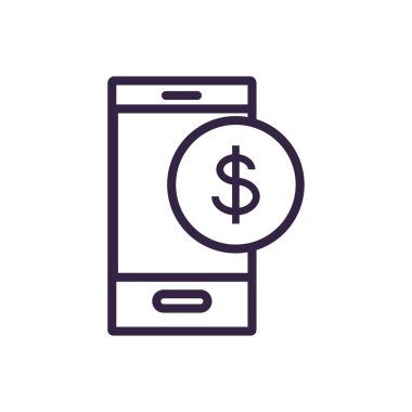 madeni para doları ile Smartphone aygıtı