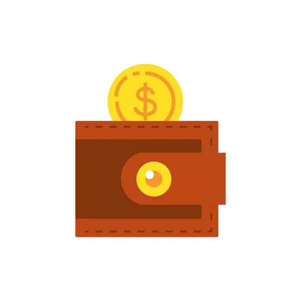 Coin dollar with wallet money — Stock Vector