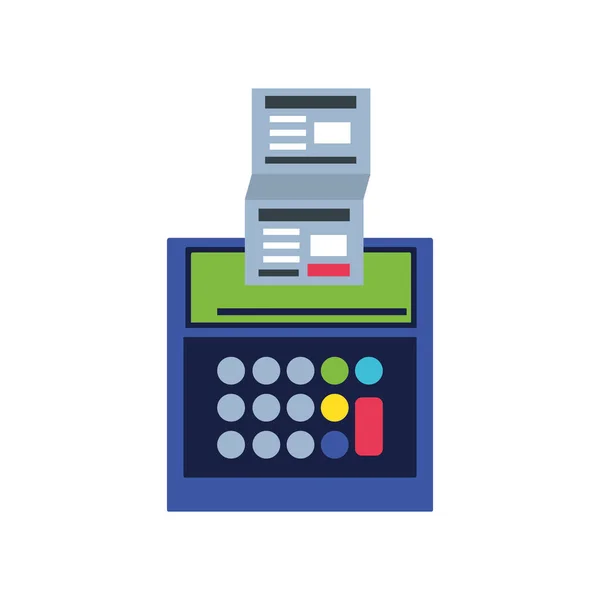 Calculator math Financiën met document — Stockvector