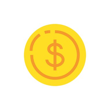 madeni para Doları izole simgesi