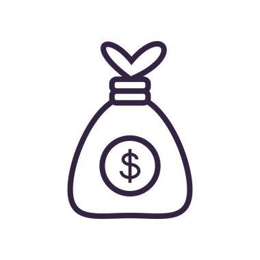 para çantası izole simgesi