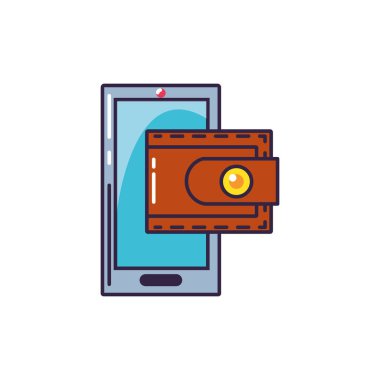 cüzdan para ile akıllı telefon cihazı