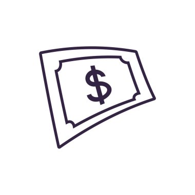 Bill Doları izole simgesi