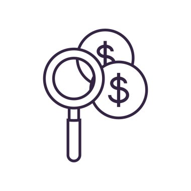 Büyüteç ile sikkeler