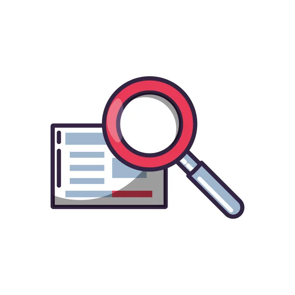 Loupe de recherche avec document — Image vectorielle