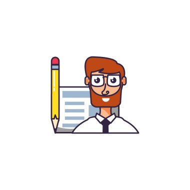 kalem ve belge ile zarif işadamı