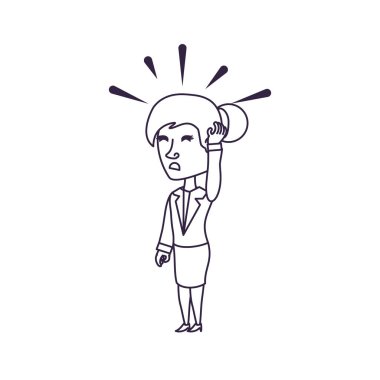 iş kadın avatar karakter vurguladı