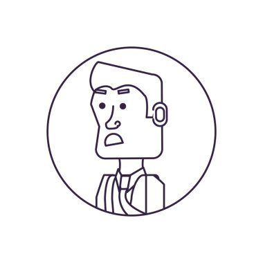 dairesel çerçeve içinde işadamı zarif