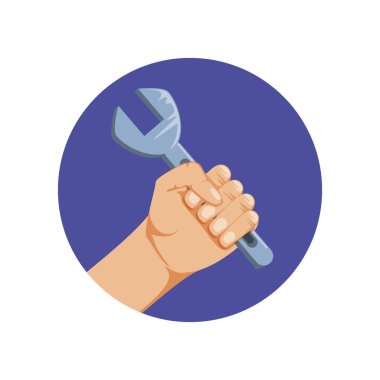 anahtar aracı ile dairesel çerçeve el