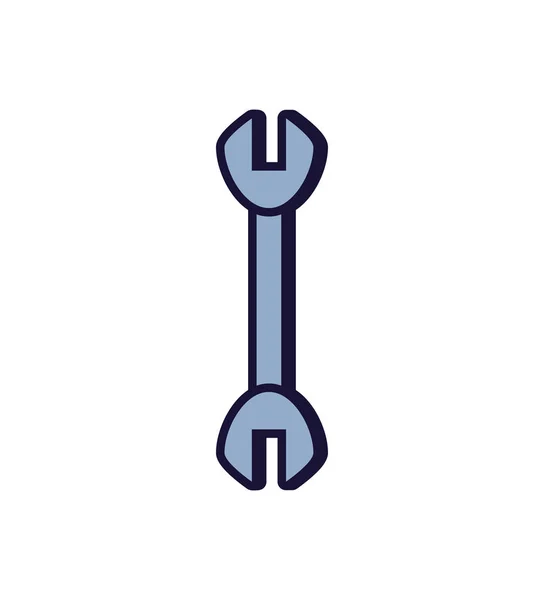 Wrench tool isolated icon — Stock Vector