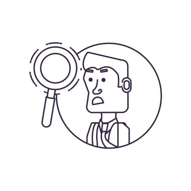 Büyüteç ile işadamı zarif