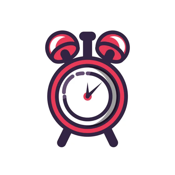Alarm clock isolated icon — Stock Vector