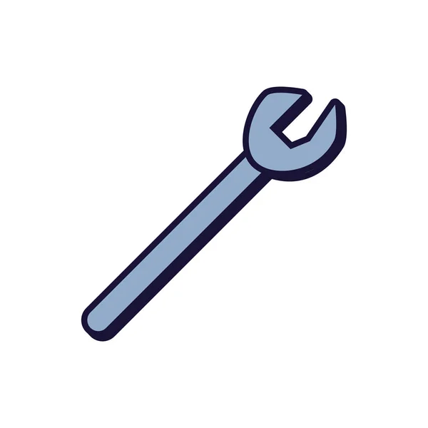 Wrench tool isolated icon — Stock Vector