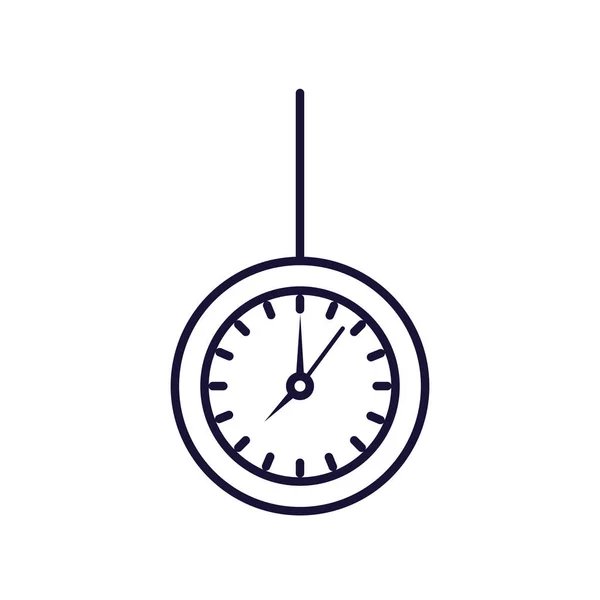 Orologio tempo appeso icona isolata — Vettoriale Stock