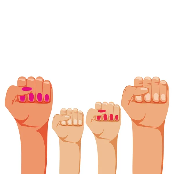 Hands fist isolated icon — Stock Vector
