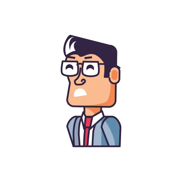 Hombre de negocios elegante carácter avatar — Vector de stock