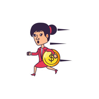 iş kadın sikke dolar ile çalışan