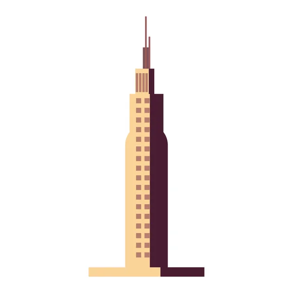 건물 타워 도시 아이콘 — 스톡 벡터