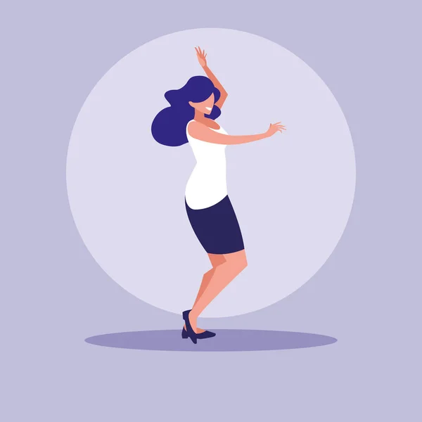 Ženská tančící avatara postava — Stockový vektor