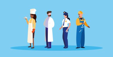 profesyoneller avatar karakter grubu