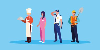 profesyoneller avatar karakter grubu