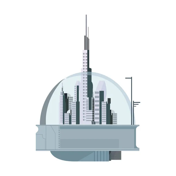 Edificio futurista de la ciudad — Vector de stock