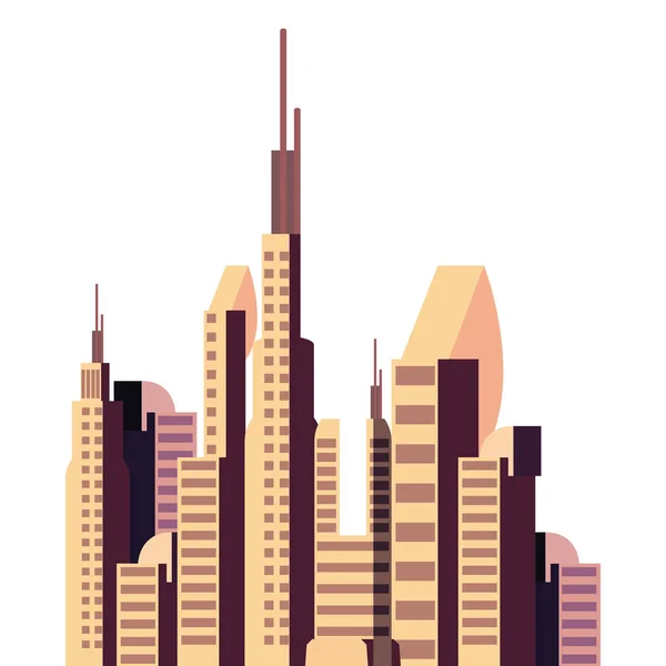 Construção de cidade futurista — Vetor de Stock
