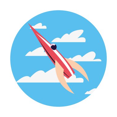 uçan roket uzay gemisi