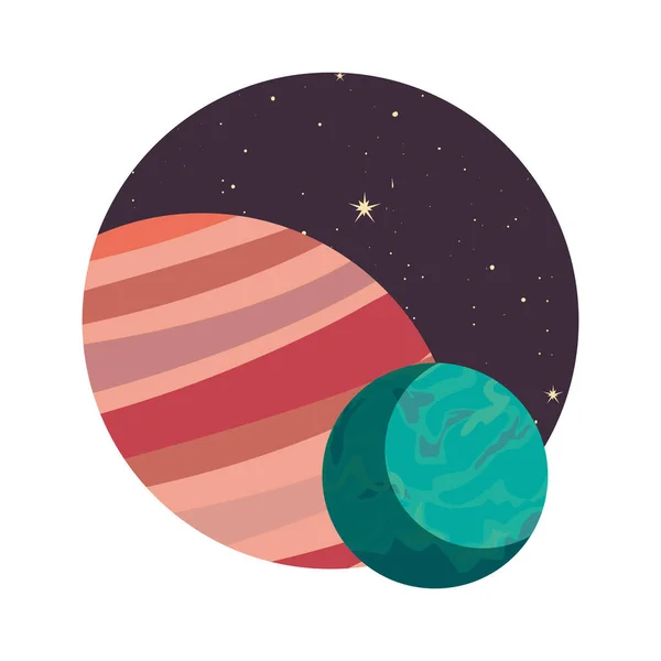 Planeten-Raumgalaxie — Stockvektor