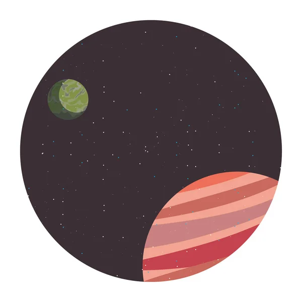 Galaxia spațială planetei — Vector de stoc