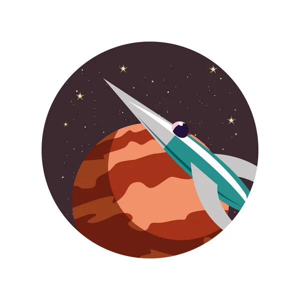 Rocket spaceship cosmos — Stock Vector