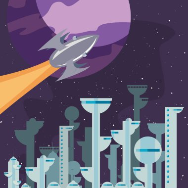 roket kolonisi futuristik boşluk