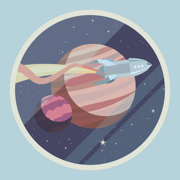 Astronave cohete cosmos — Vector de stock