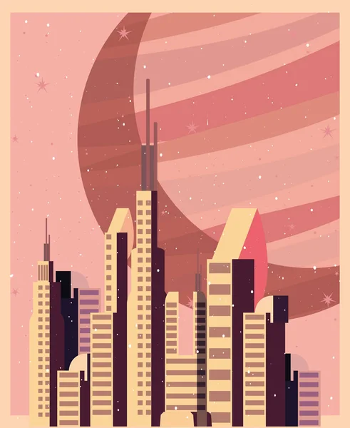 都市宇宙探査 — ストックベクタ