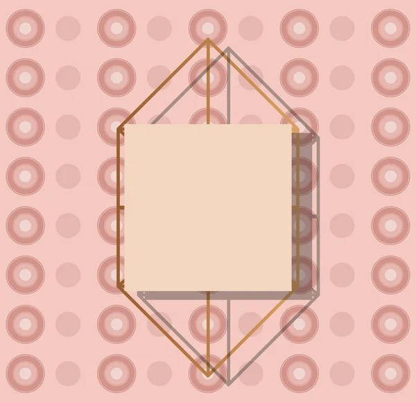 Cadre carré élégant modèle d'étiquette — Image vectorielle