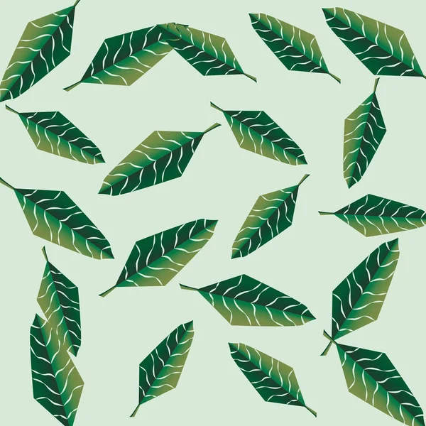 Green leaves floral foliage background — Stock Vector